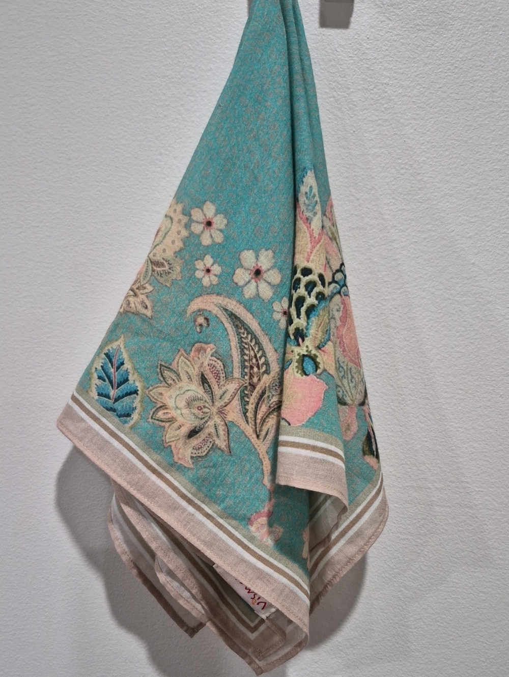 Vismaya 100% Cotton Square Floral Scarf Neckerchief Bandana 20x20